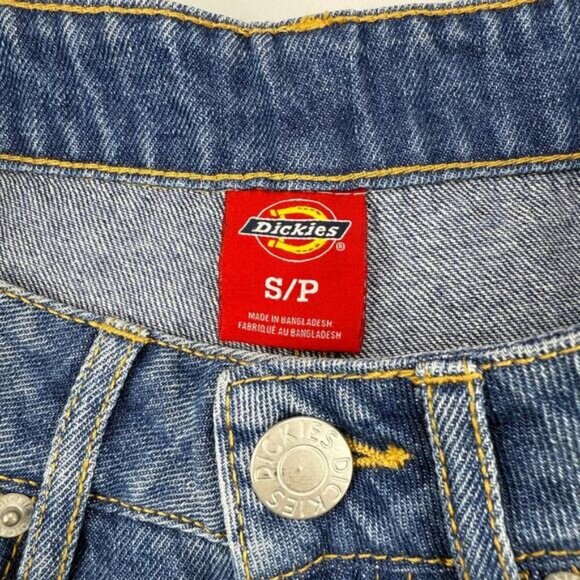 Dickies Cuffed Denim Short In Blue Size Small - Picture 5 of 5